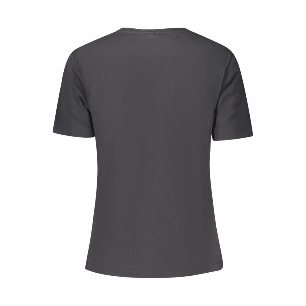 Plain T Shirts North Sails Black Cotton Women T-Shirt