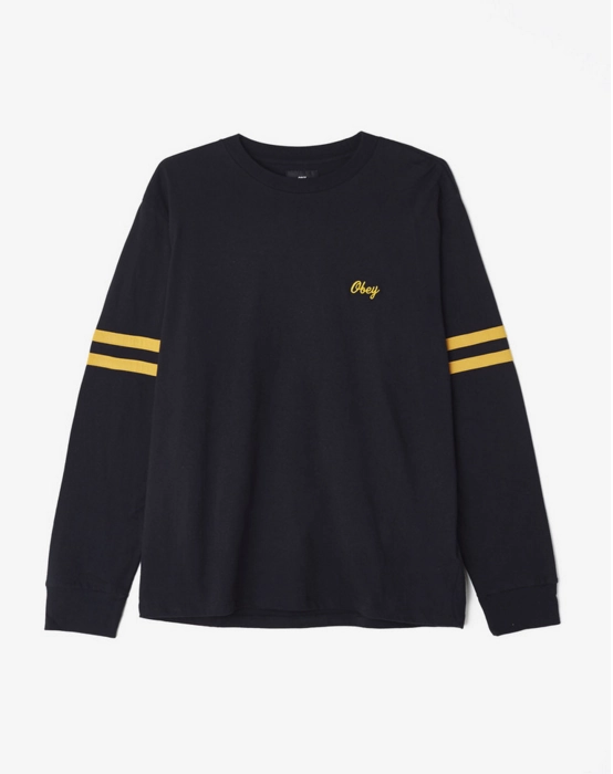 Obey Era LS Tee Black/Yellow Sweatshirts Macys