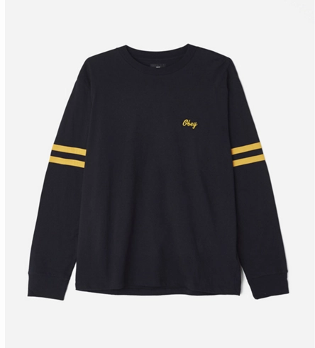 Obey Era LS Tee Black/Yellow Pact Sweatshirts