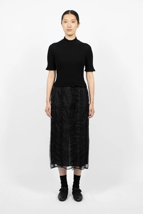 Ocean Organza Skirt Black 