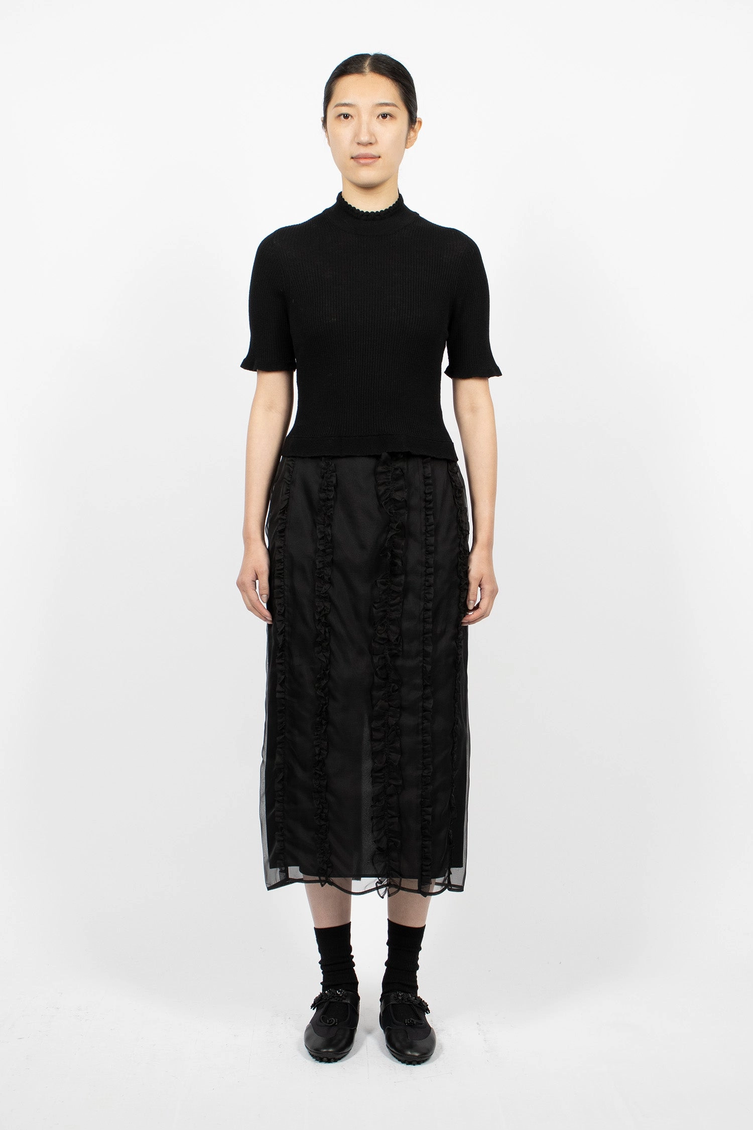 Ocean Organza Skirt Black 