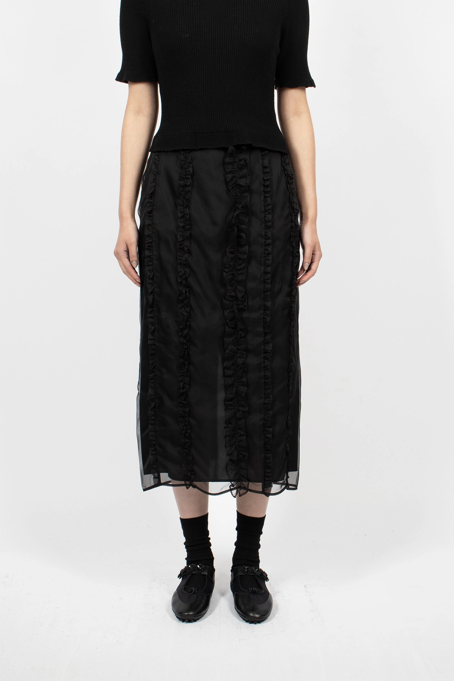 Ocean Organza Skirt Black