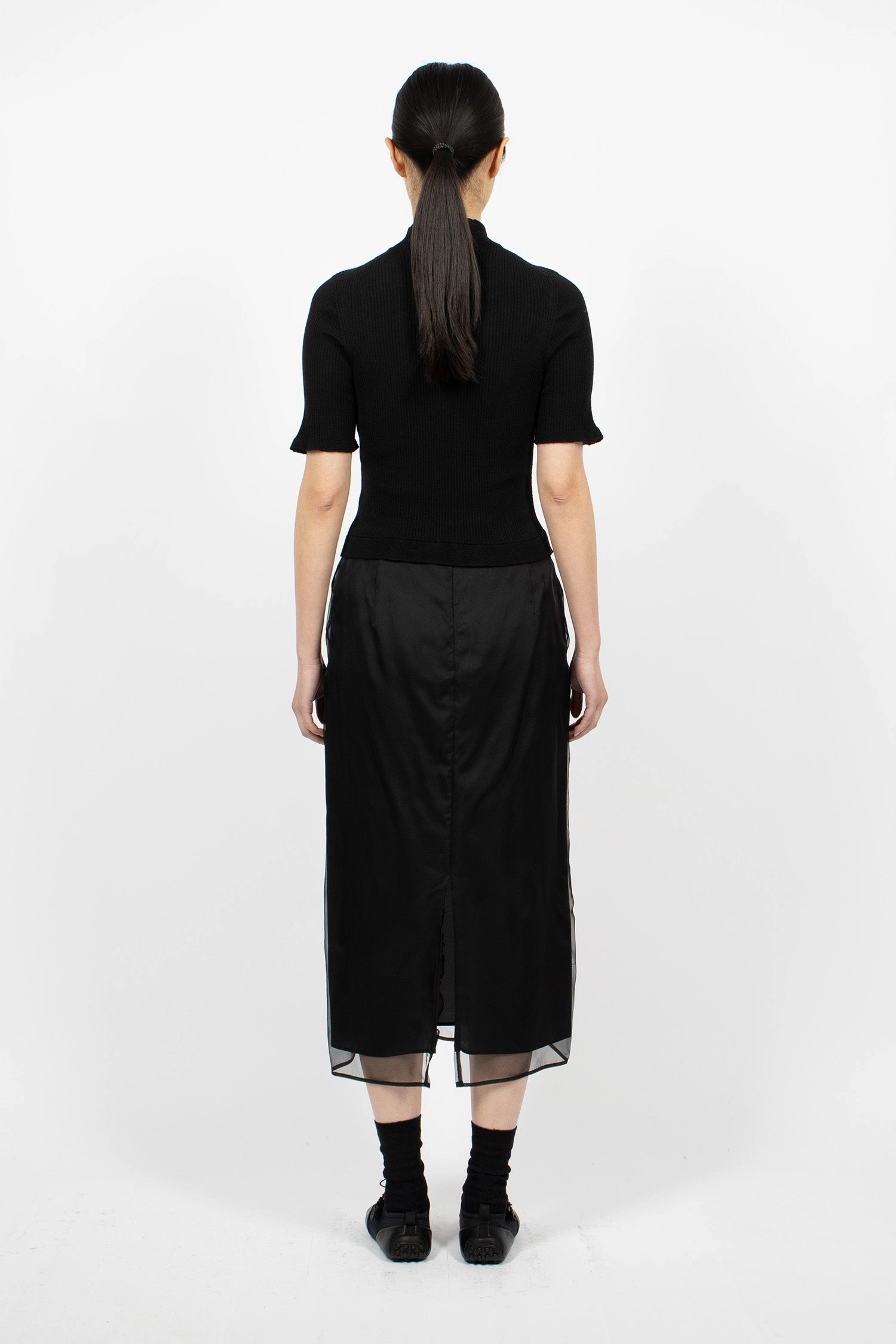 Ocean Organza Skirt Black