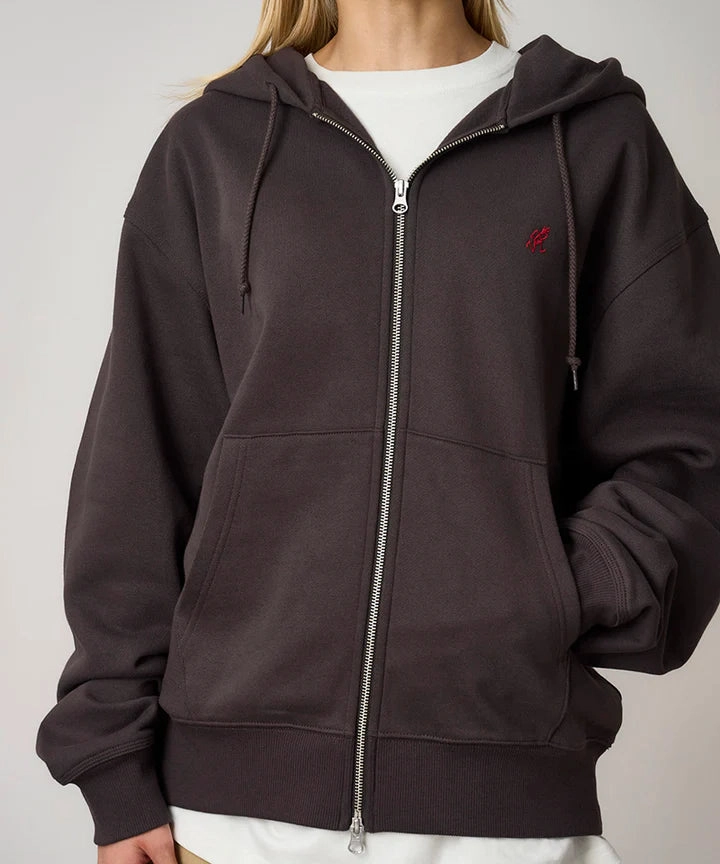 One Point Zip Hooded Sweatshirt / GRAMICCI / DEEP BROWN Hoyt Archery Sweatshirts