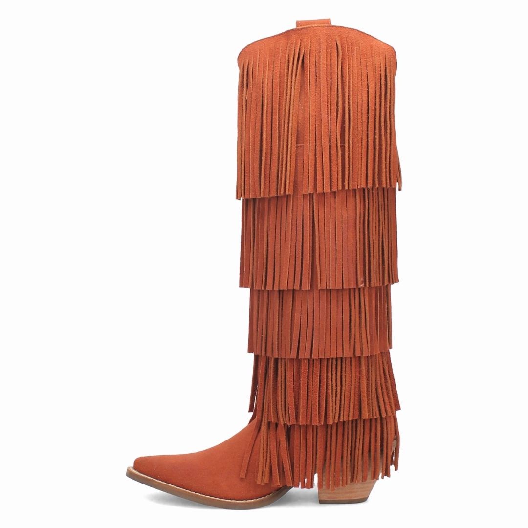 Online Exclusive | Dingo | Wild Child Suede Leather Boot in Rust **PREORDER Snip Toe Boots