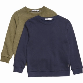 Minymo Dark Olive Sweatshirt 2-pack NOOS Fun Christmas Sweatshirts