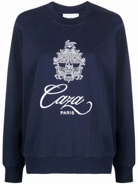 embroidered-logo organic cotton sweatshirt College Field Hockey Sweatshirts