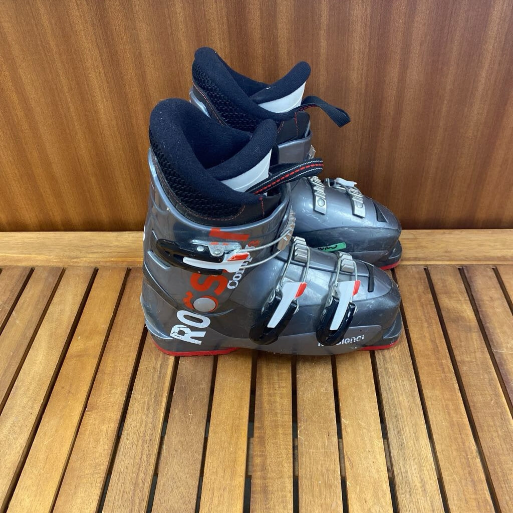 Rossignol - Children's Comp Pro JR Ski Boots - MSRP $189: Grey Red -children-22.5 Fringe Snow Boots