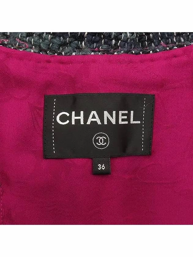 Awesome Ski Jackets P59602 Green Pink Color Tweed Women s Jacket Size 36 Chanel
