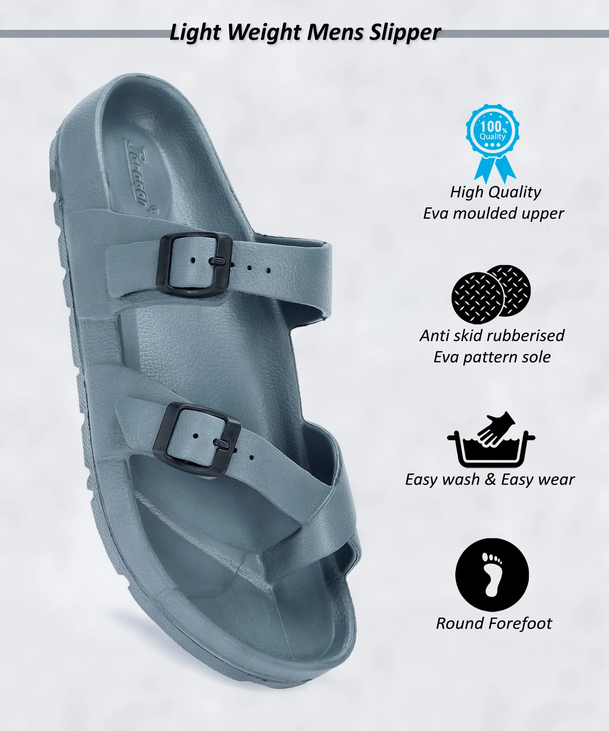As Sandals Paragon EVK3408G Men Casual Sliders | Stylish Trendy Lightweight Slides | Casual & Comfortable Slippers | Everyday Use