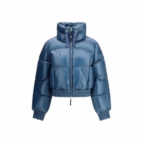 Leather Jackets Vintage Parajumpers Blue Polyamide Jackets And Coat