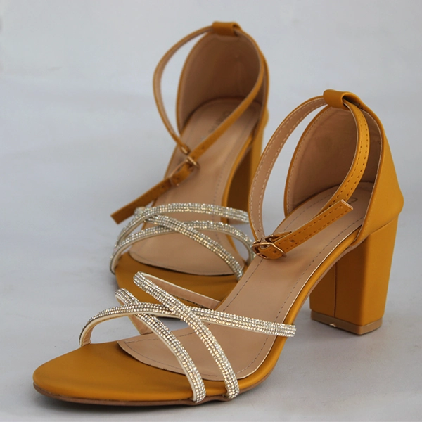 Yellow Block Heel Sandal for women Like Sandals