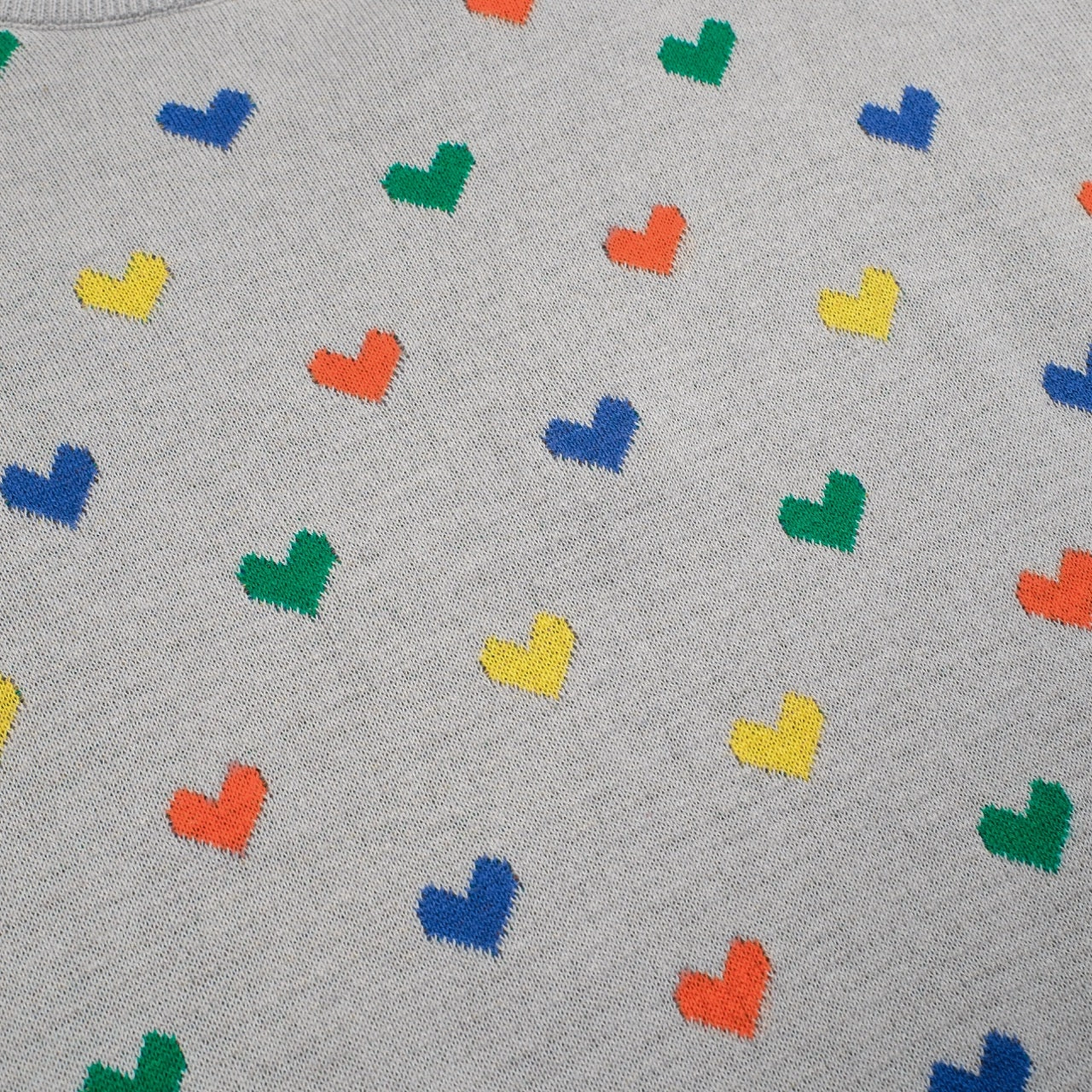 Women's grey heart-shaped vintage jacquard knitwear Bad Sisters Knitwear