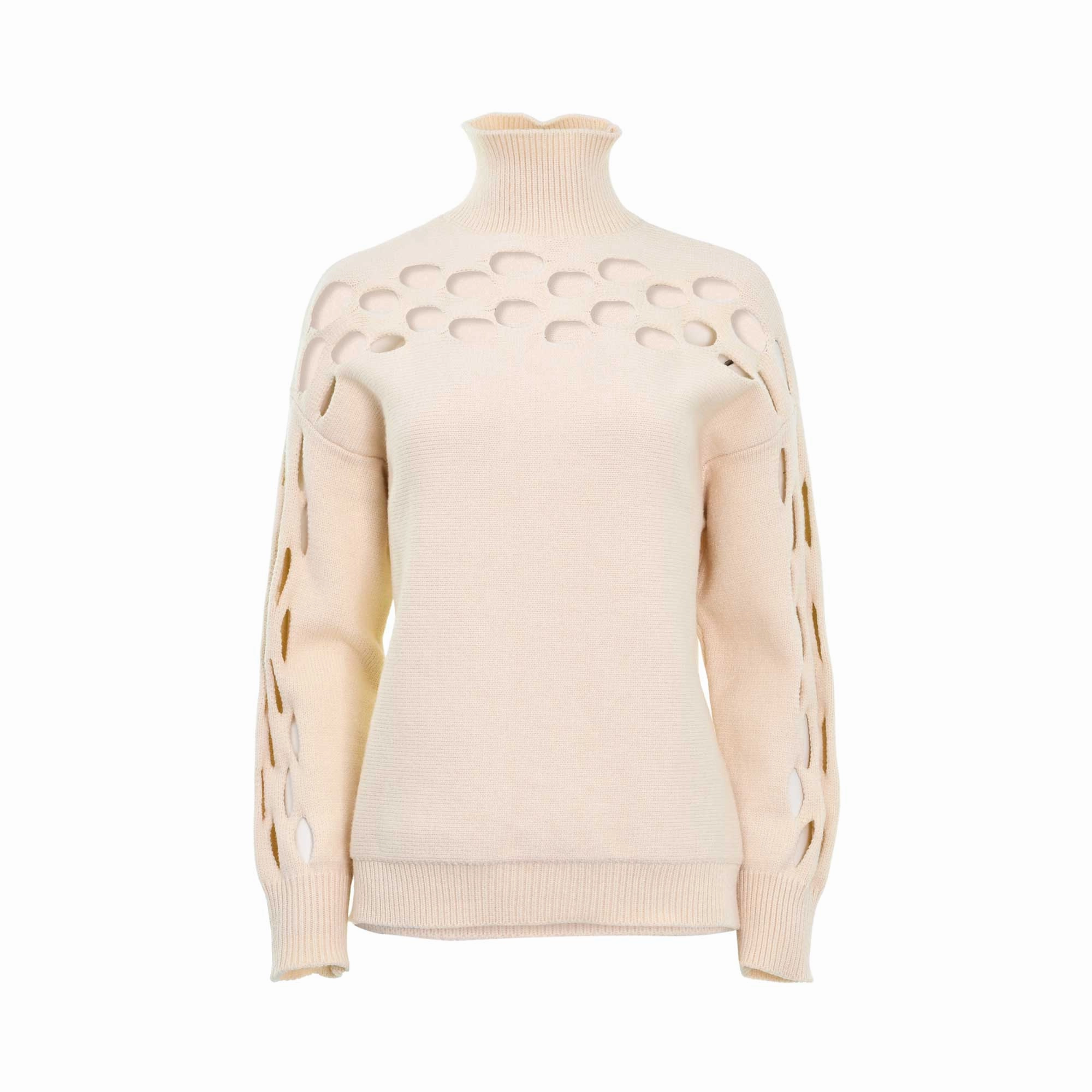 Lalo Knitwear Simona Corsellini Women's Cream White Knit Sweater