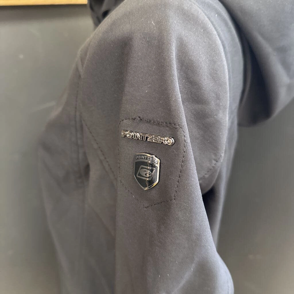 point zero - Women's windbreaker soft shell: black-women-LG Plus Size Women's Fleece Jackets