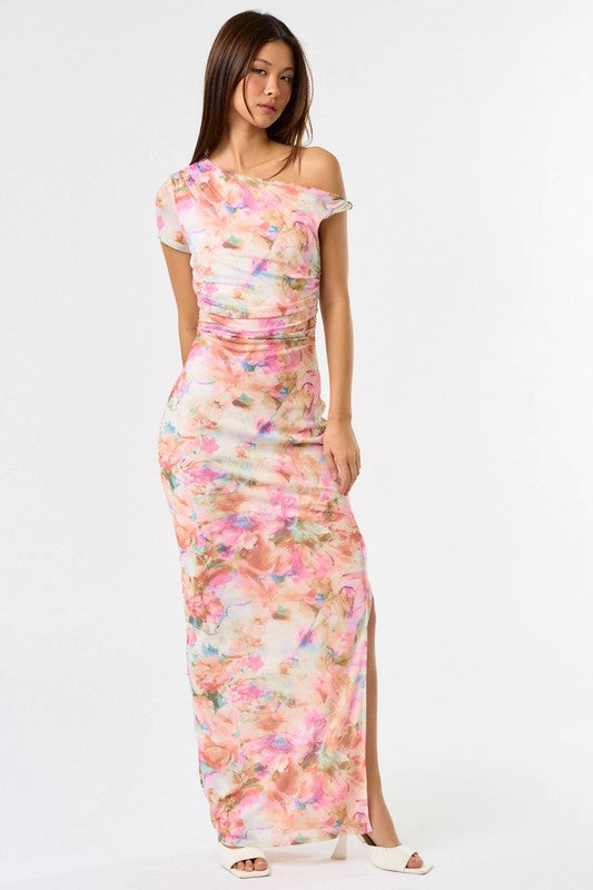 Perfect Muse Off The Shoulder Maxi Dress Floral Faux Wrap Maxi Dress