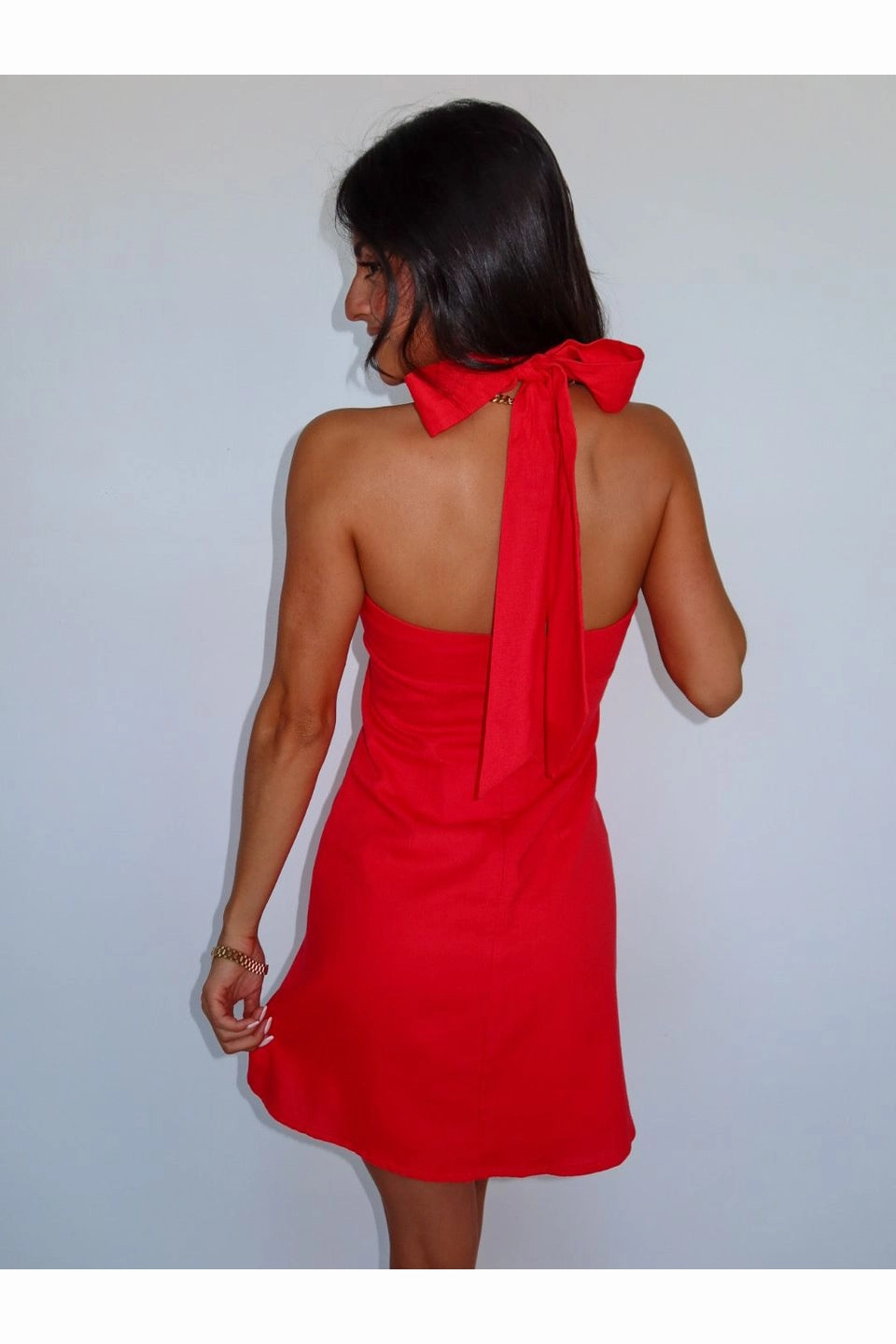 Side Strap Cowl Neck Mini Dress Emil Dress