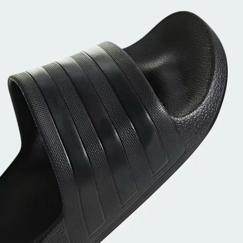 Men's Adidas Adilette Aqua Slides - Black/Black Best Sandals Honeymoon