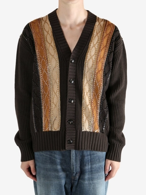 Knitwear Storage Bag AMIRI - Men Embellished Striped Cardigan