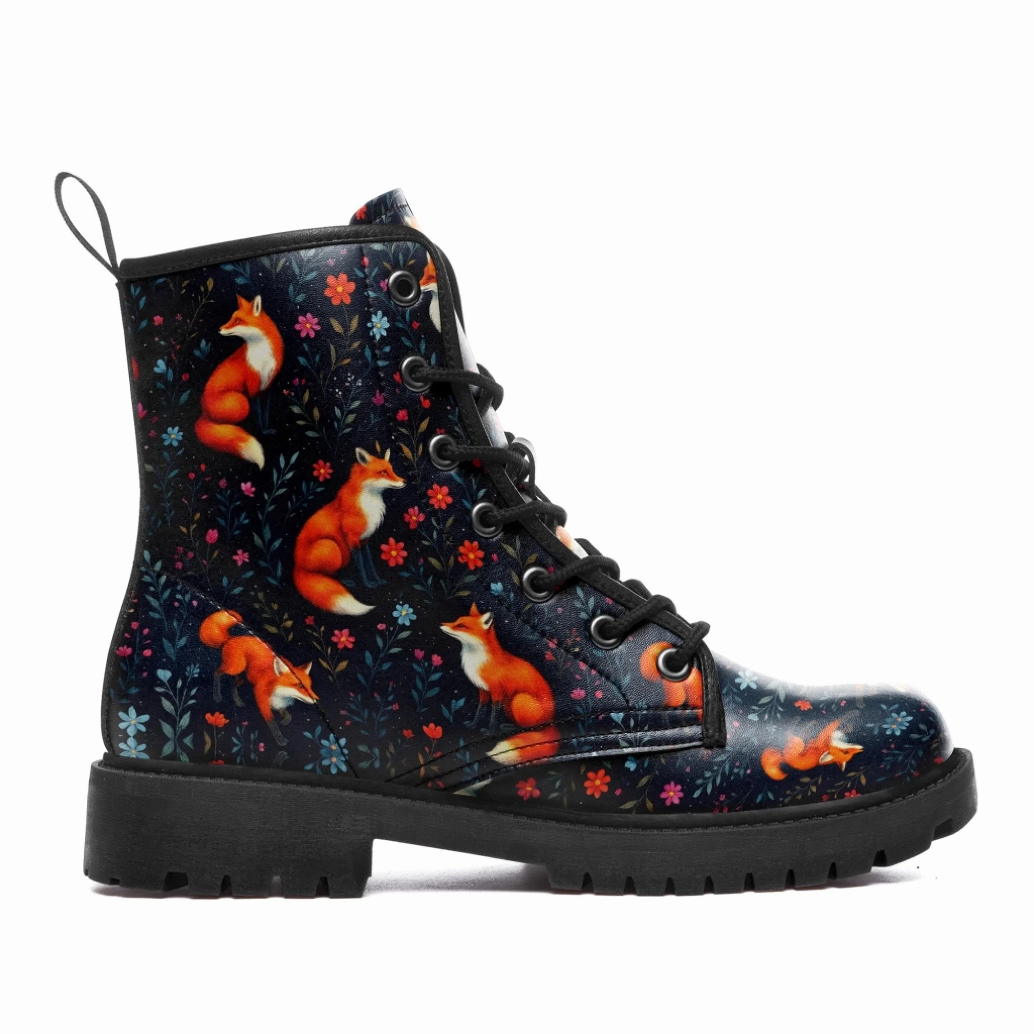 Personalized Gothic Style Boots, Custom Dark Fashion Winter Boots, Comfortable Unisex Boots BOOTS-25023135 Motorcycle Boots And Shoes