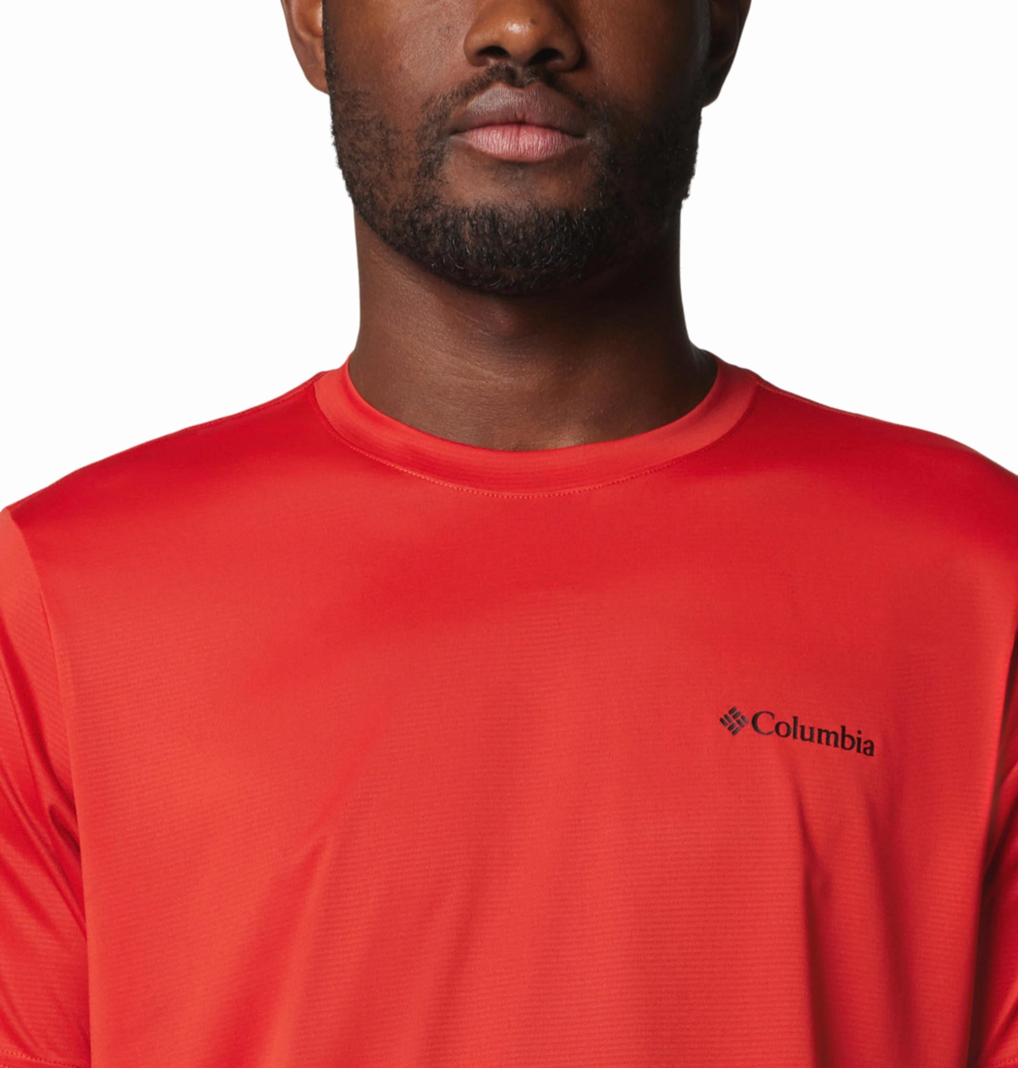 Columbia Men Red Columbia Hike Crew Beta Club T Shirts