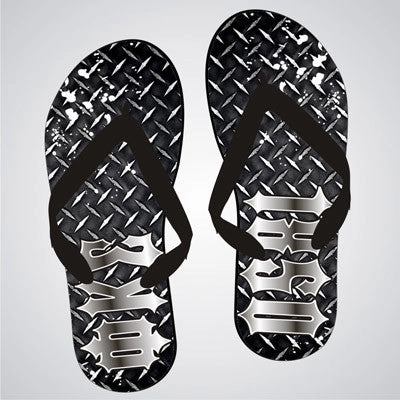 Phi Kappa Sigma Diamond Plate Flip-Flops -  SBL100 - SUB Best Flip Flops For Bone Spurs