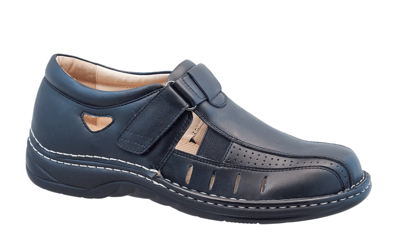 Pilgrim Men Sandals -P4032 Anton - Black Euro Soft Sandals