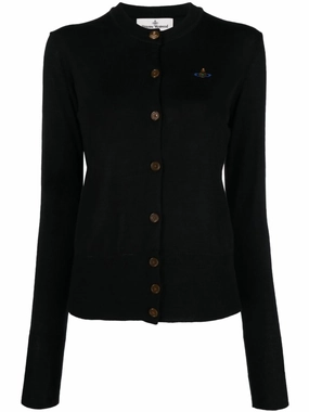 Bea Orb-embroidered cardigan Lurex Knitwear
