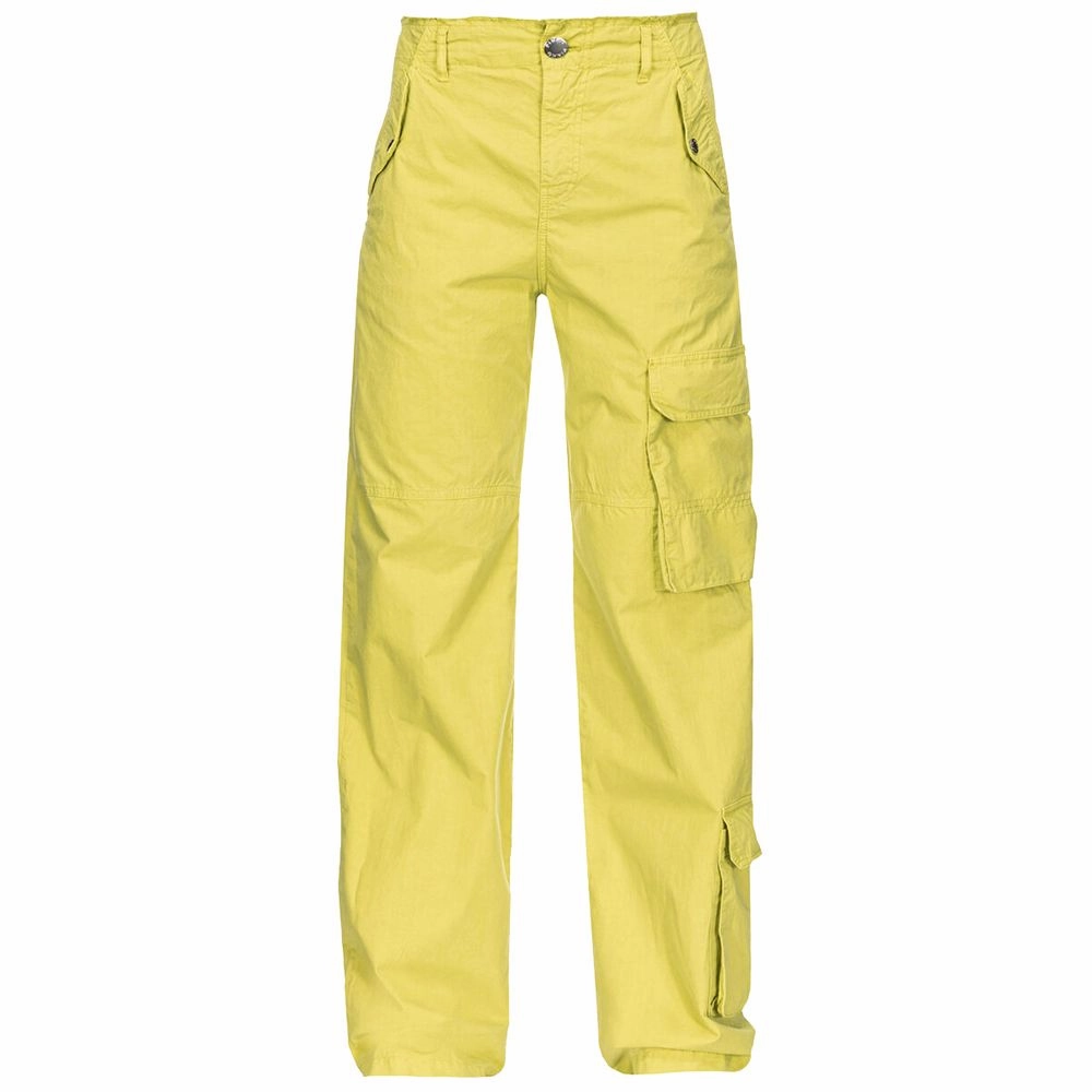 Cargo Pants Long Length PINKO Green Cotton Women Cargo Pant