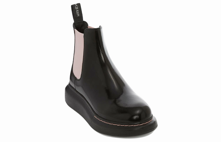 Xti Chelsea Boots (WMNS) Alexander McQueen Hybrid Chelsea Boot 'Black Sugar Pink' 586398WHX521123 #