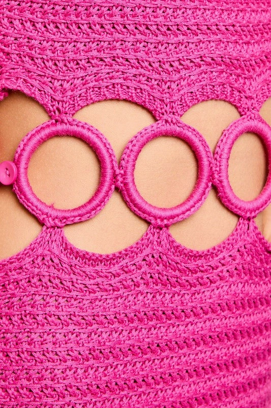 Cali Satin Charmeuse Midi Dress Bali Square Neck Sleeveless Crochet Midi Dress