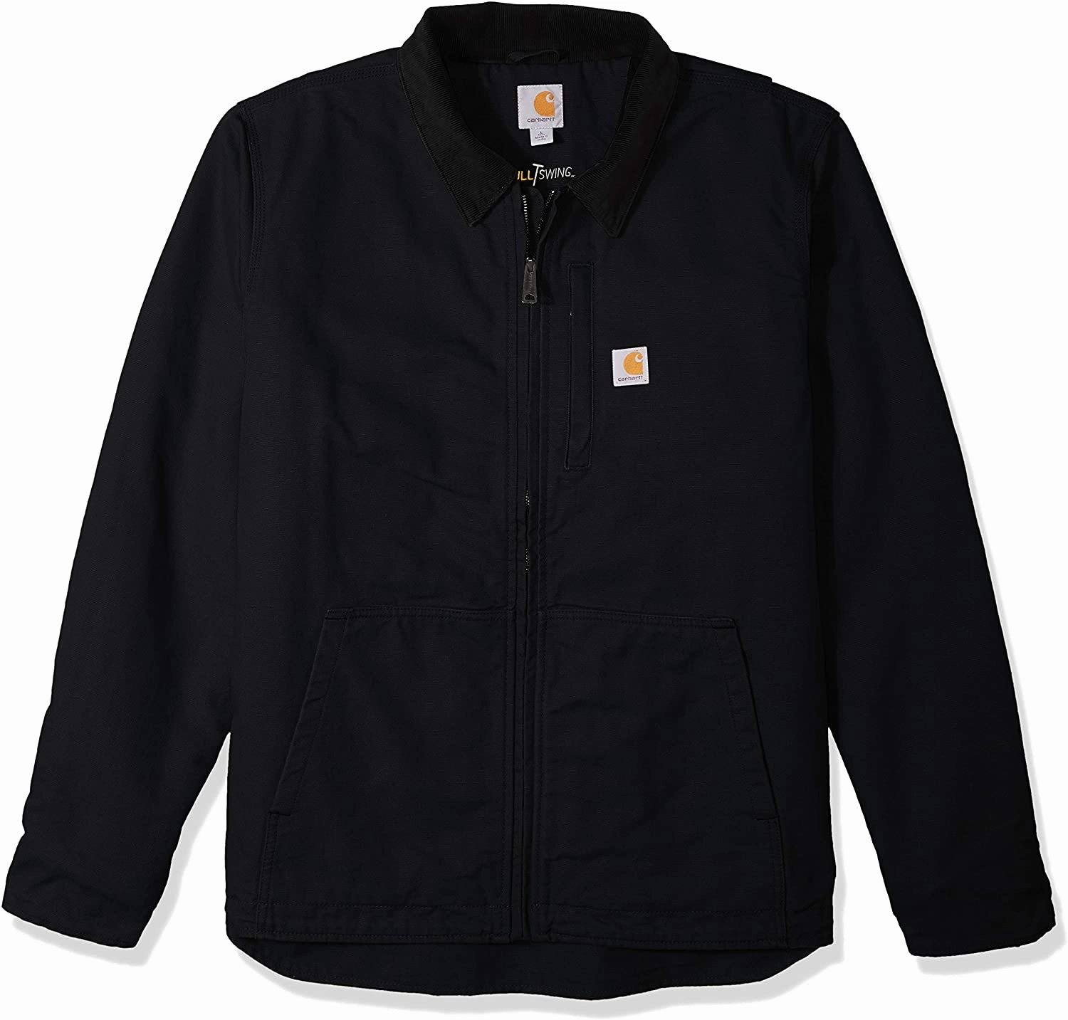 Clearance Childrens Coats Carhartt Men's Full Swing Loose Fit Washed Duck Fleece-Lined Jacket