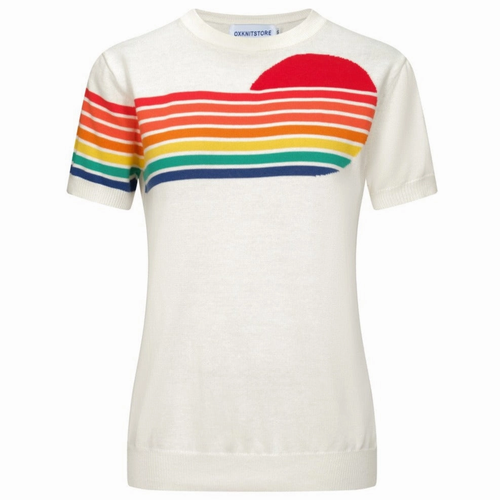 Philosophy Knitwear Women Colors for Sunrise Short Sleeves Knitwear