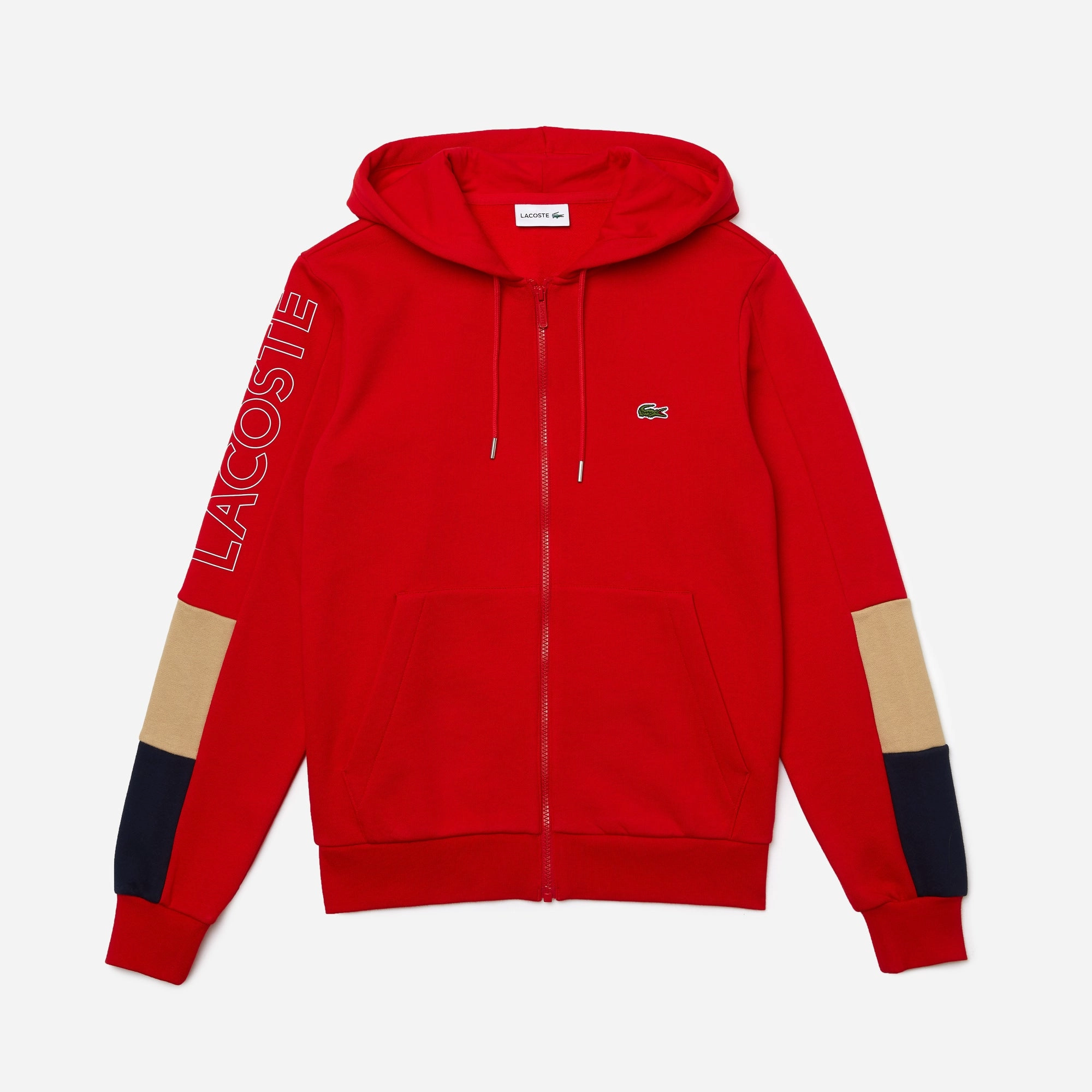 49ers Sweatshirts Lacoste Men's Hooded Colorblock Fleece Zip Sweatshirt