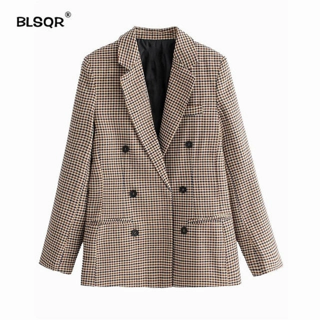 Winter Jackets For Extreme Cold Fashion Autumn Women Plaid Blazers and Jackets