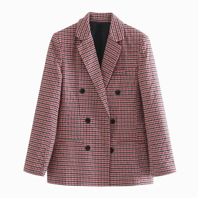 Fashion Autumn Women Plaid Blazers and Jackets Amazon Leather Flight Jackets