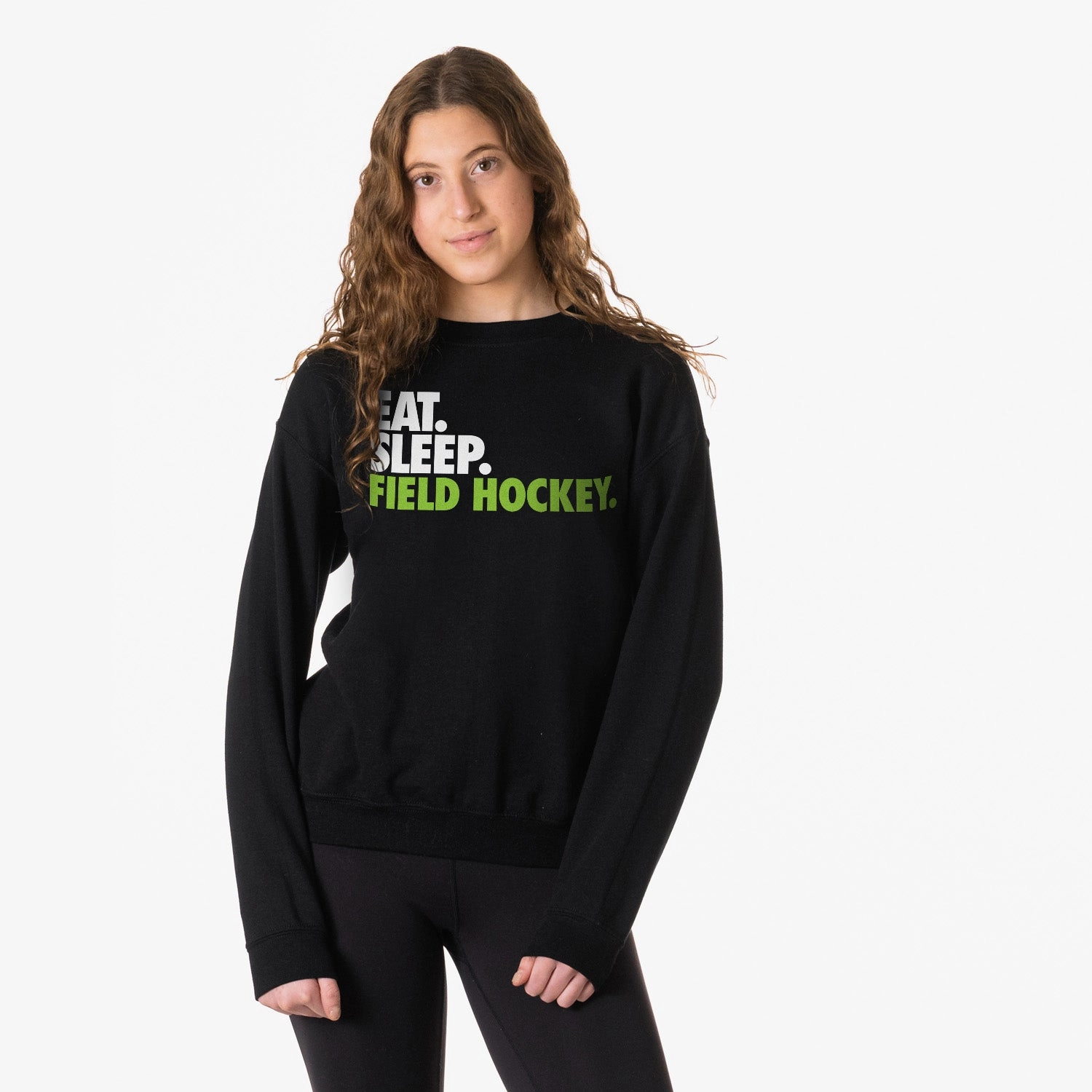 Navy Sweatshirts Field Hockey Crewneck Sweatshirt - Eat Sleep Field Hockey