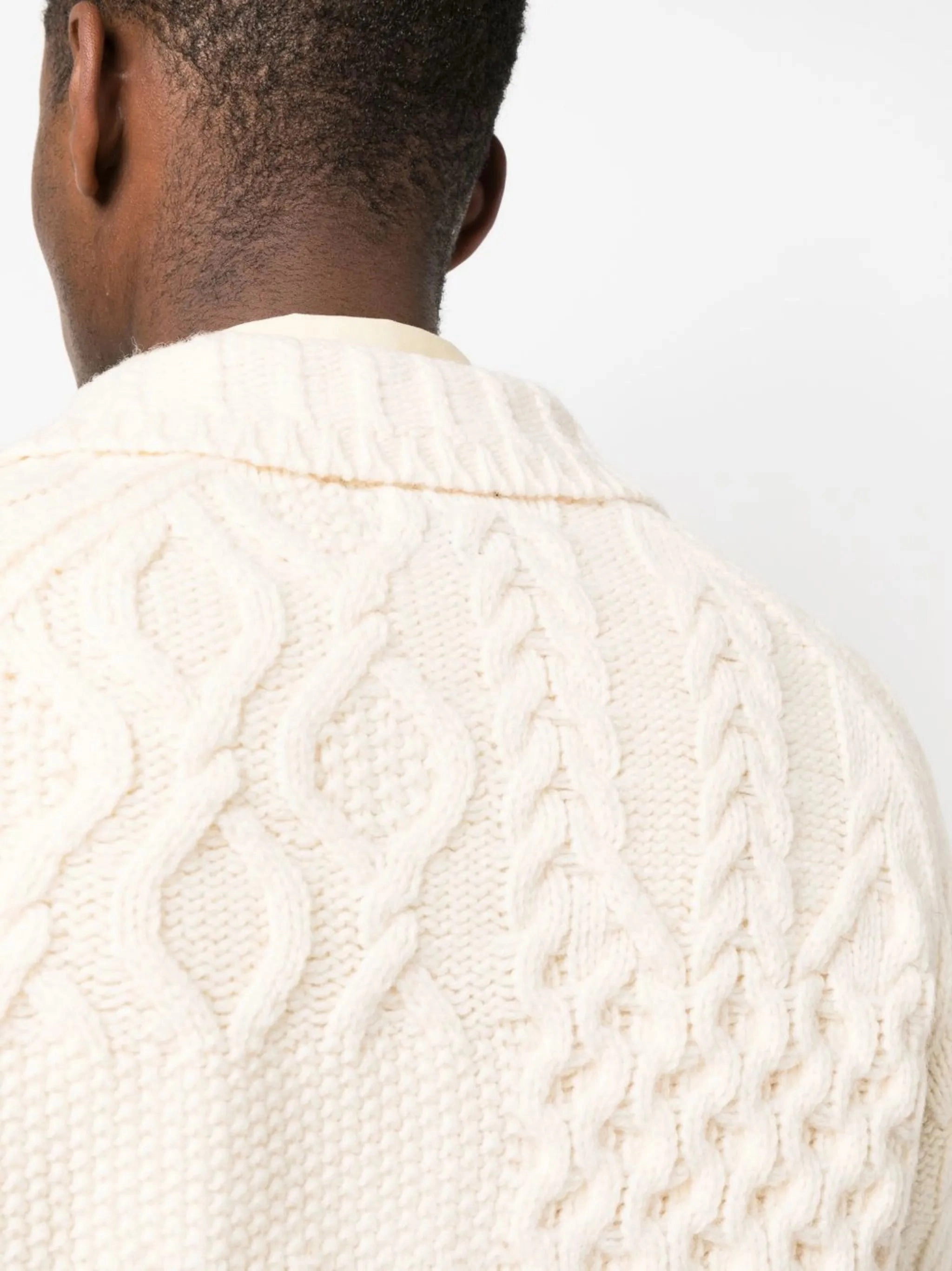 Knitwear Label Alan cable-knit wool cardigan