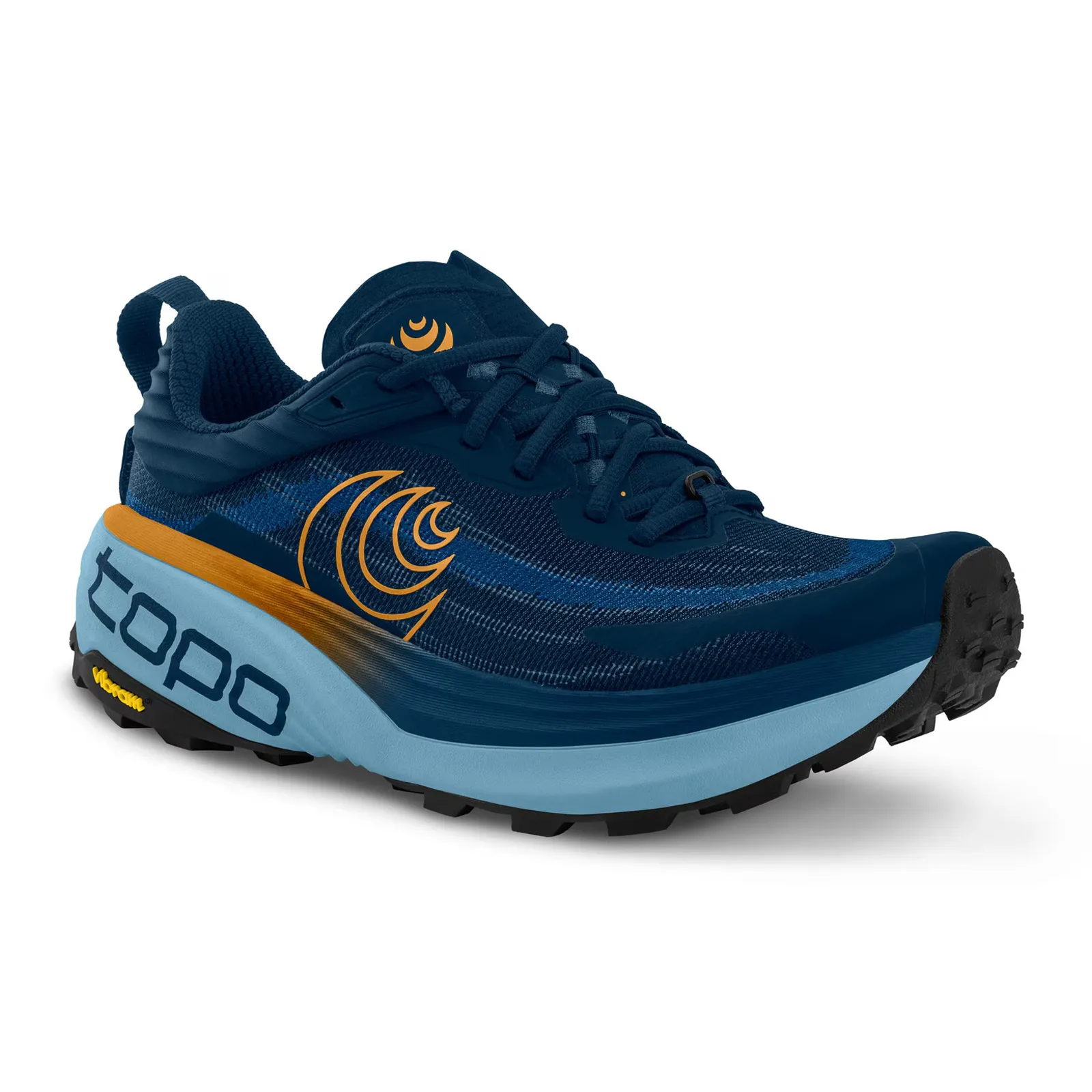 Great Running Shoes For High Arches Topo Vista Running Shoe (Men) - Navy/Orange