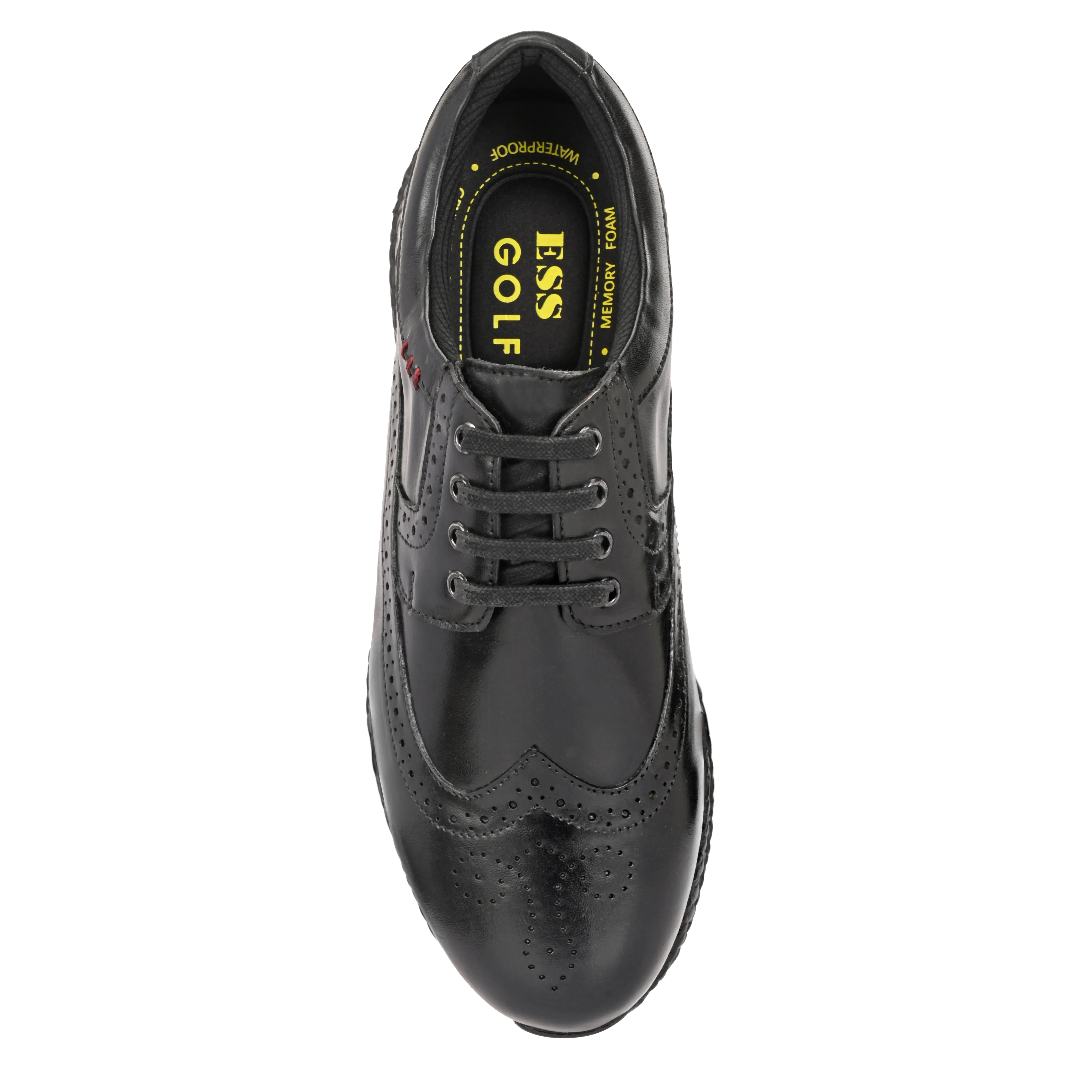 Brogue Spikeless Black-Golf Shoes Winter Shoes