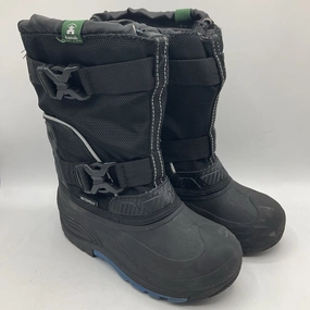 Sorel Glacier Snow Boots Size 2Y: Kamik Black Buckle Strap Snow Boots-REDUCED