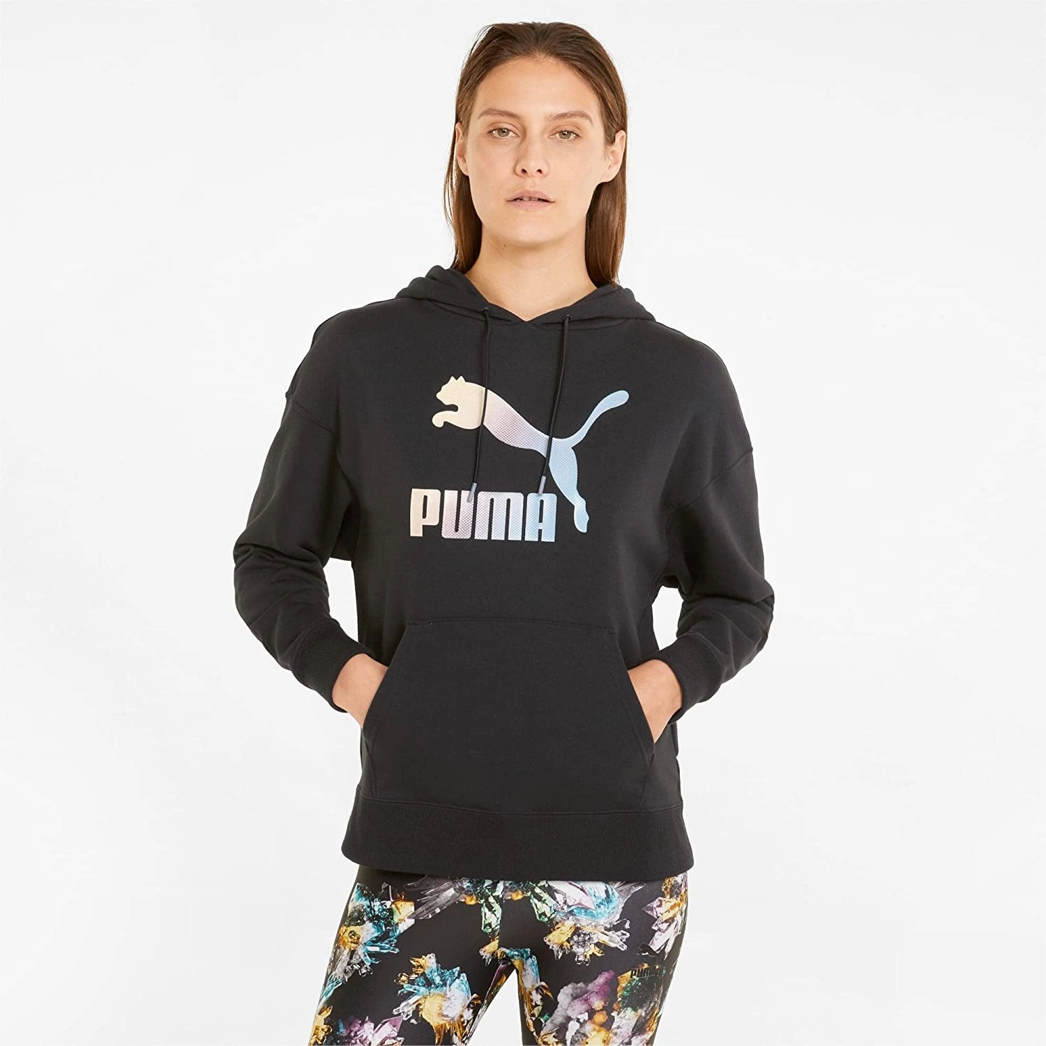 PUMA Crystal Galaxy Graphic Women's Hoodie Sweatshirt Sweatshirts Crew Neck