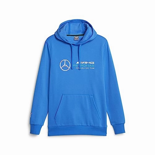 PUMA Men's Mercedes AMG Petronas Essentials Fleece Hoodie Oversized Fall Sweatshirts