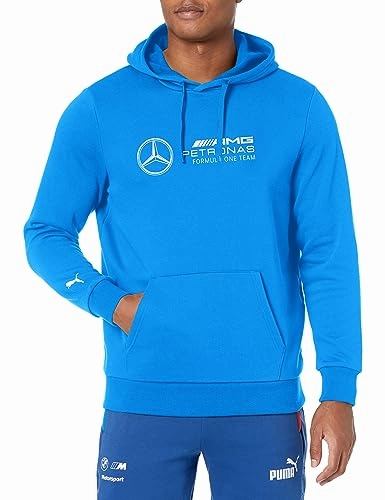PUMA Men's Mercedes AMG Petronas Essentials Fleece Hoodie Best Friend Matching Sweatshirts