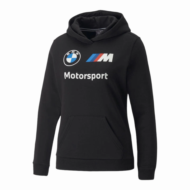 PUMA Women's BMW M Motorsport Essentials Logo Fleece Hoodie Grandma Sweatshirts Vintage