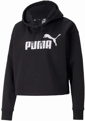 PUMA Women's ESS Cropped Logo Hoodie Sweatshirt Marine Sweatshirts