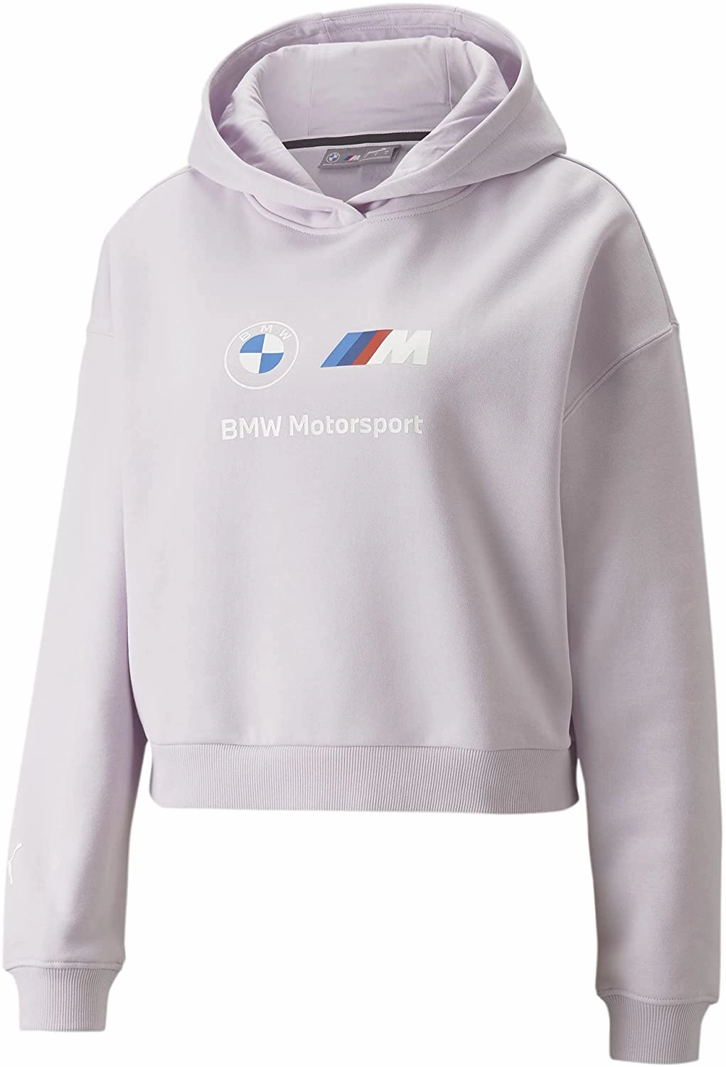 Pink Crewneck Sweatshirts PUMA Women's Standard BMW M Motorsport Essentials Logo Hoodie