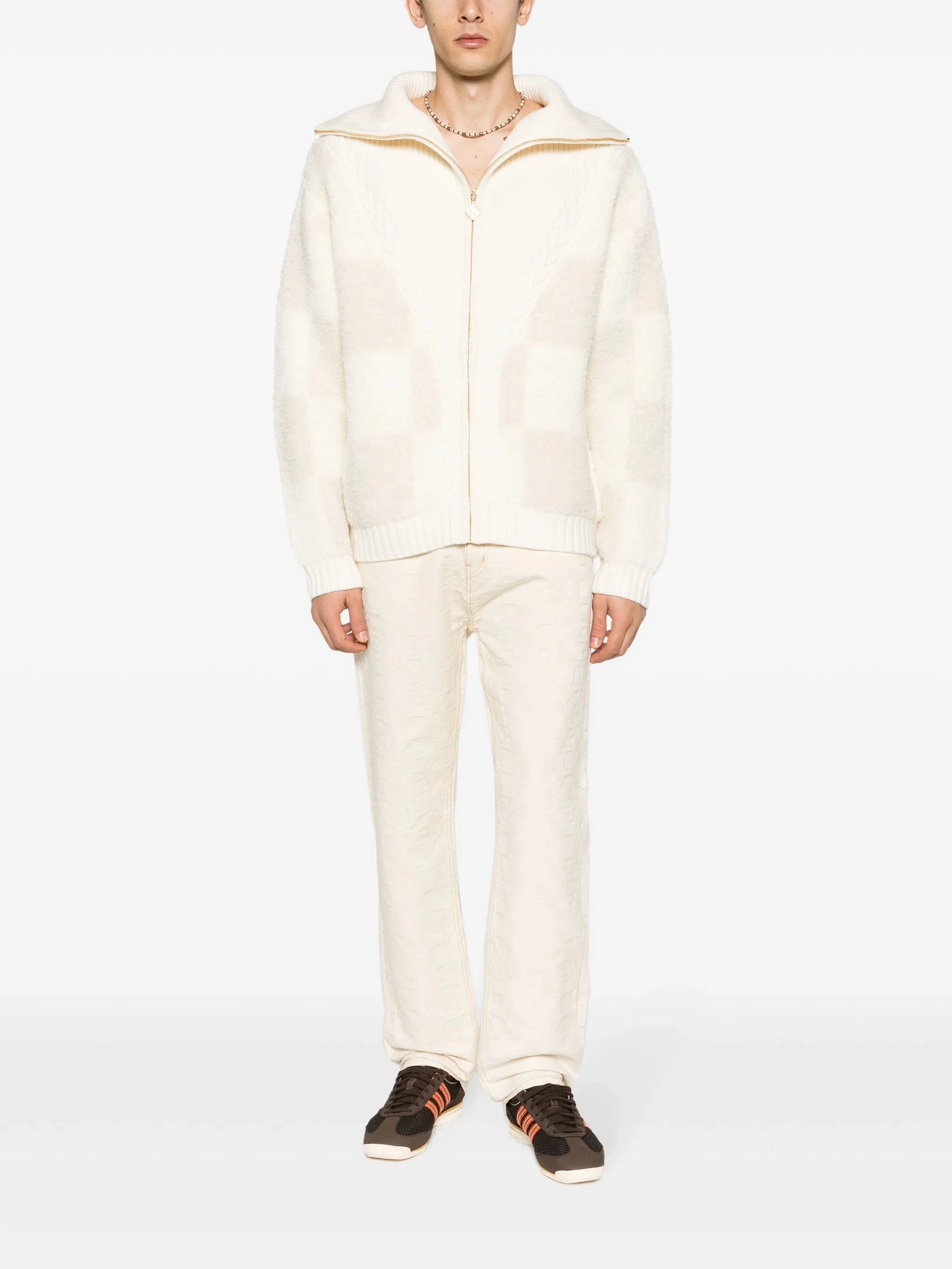 Classic Knitwear And Guardian A Perfect Fit checked boucl cardigan