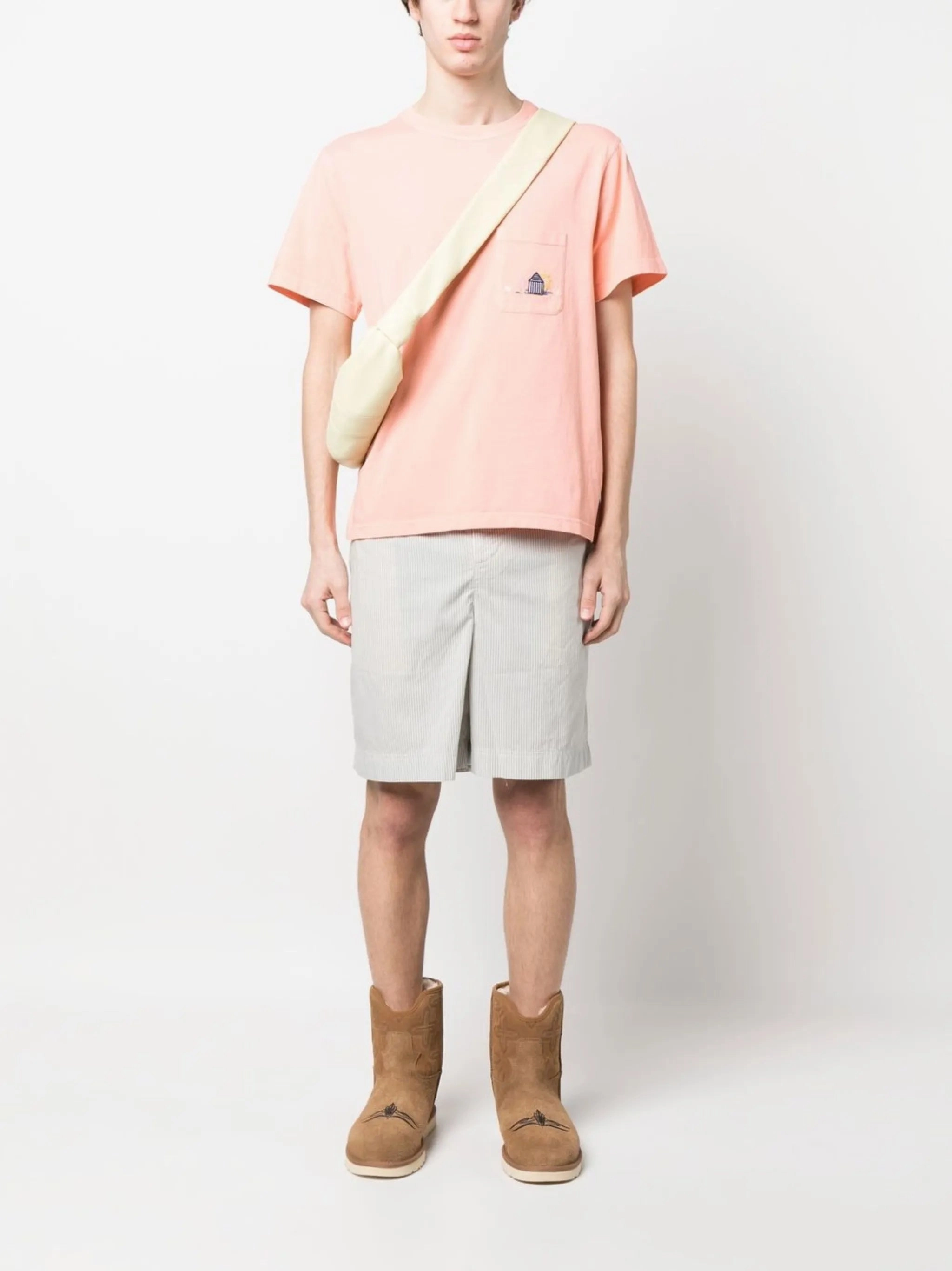 embroidered-motif short-sleeve T-shirt T Shirts Ladies