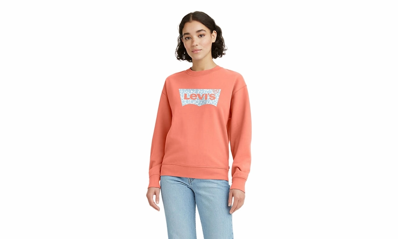 Softball Sweatshirts Custom Levi's Women's Long Sleeve Graphic Standard Crew Sweatshirt